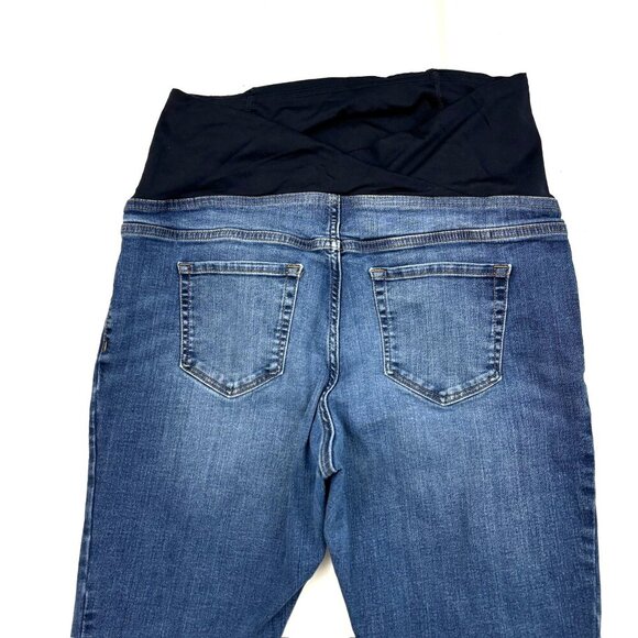 Isabel maternity Skinny Bootcut Women's size 14 Dark Wash Blue Denim jeans - Picture 4 of 4